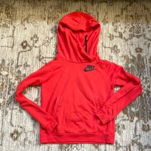 NIKE red hoodie with pockets